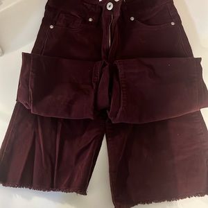 Re generation maroon corduroy flared pants size 3